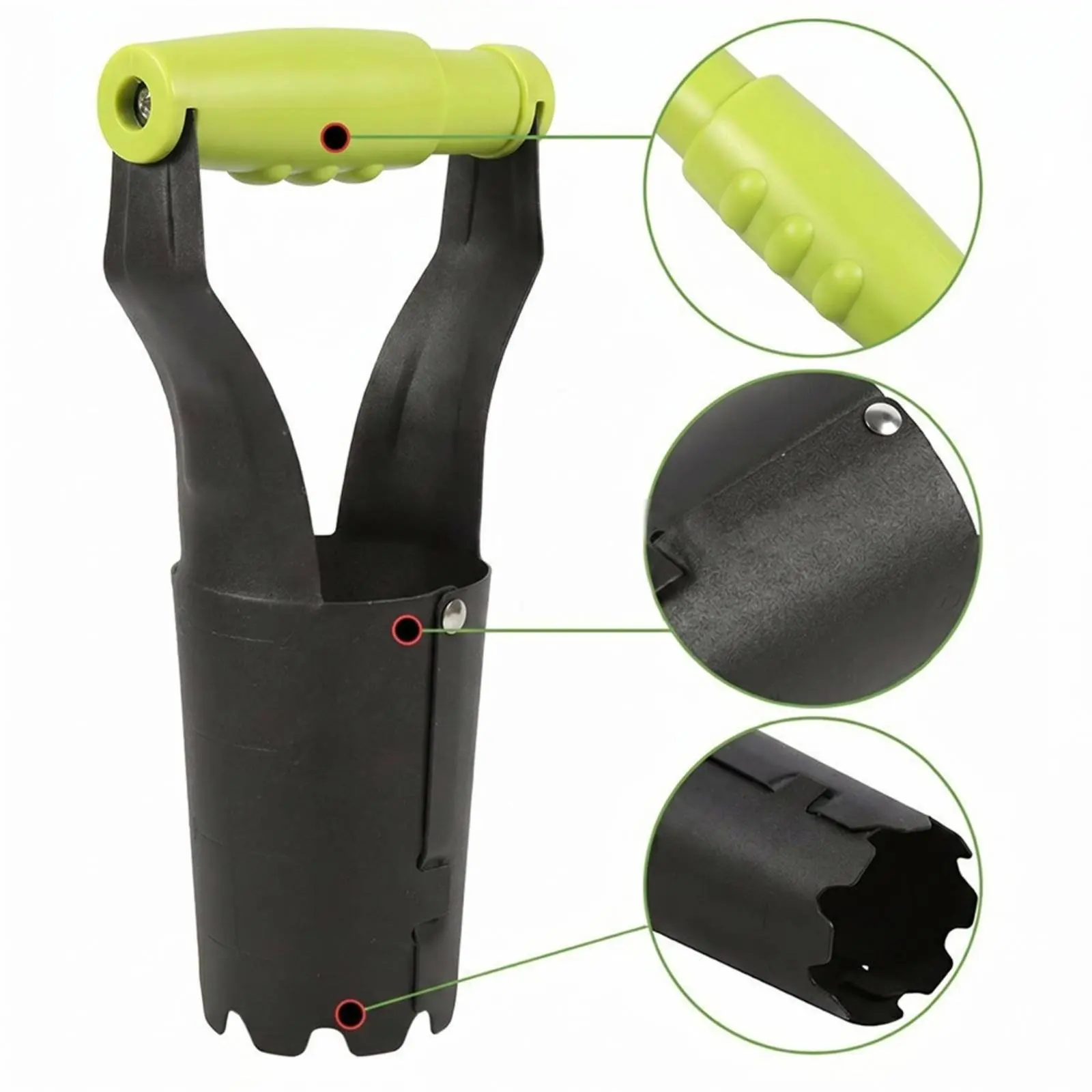 

Cylindrical Seedling Dibber Hole Digging Transplanting Tube Tool Seedling Transplanter Narrow Rim Dibber Planter for Farmers