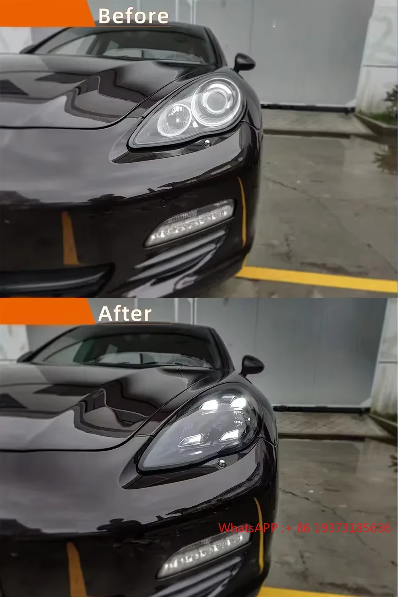 لقطع غيار السيارات لبورشه باناميرا 970 ترقية نمط 2010-2013 المصابيح الأمامية التوصيل والتشغيل الضوء الأمامي الشركة المصنعة المورد