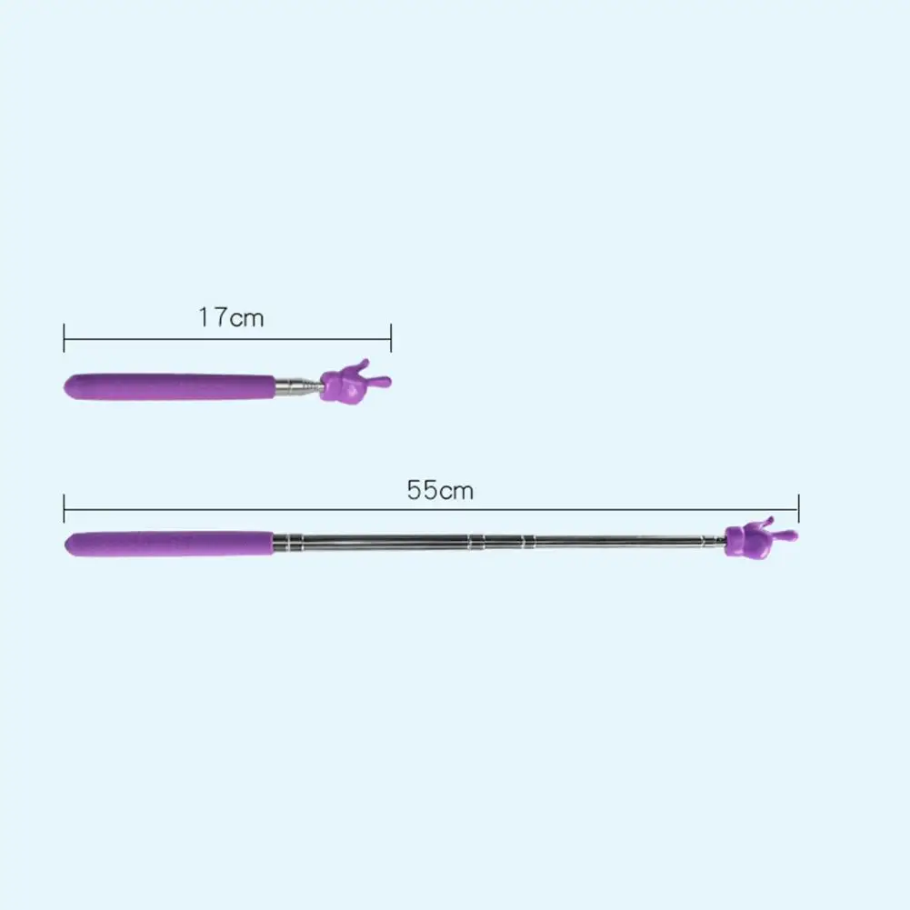 Retractable Long Teacher Pointer Colored Handle Finger Telescopic Rod Guiding Whiteboard Pointer Office School Supplies