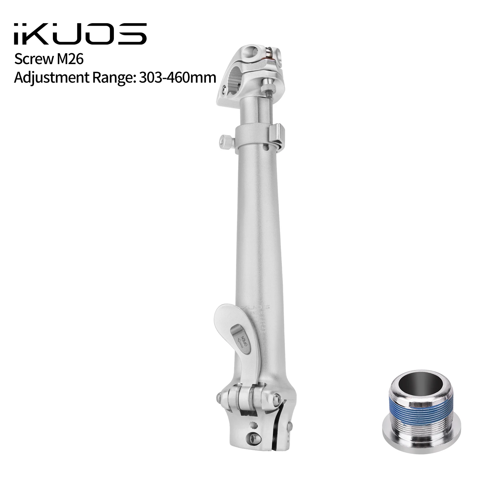 IKUOS Double Section Telescopic Head Tube AL6061 Folding Bike Inner Fold For DAHON FNHON Aluminum Alloy