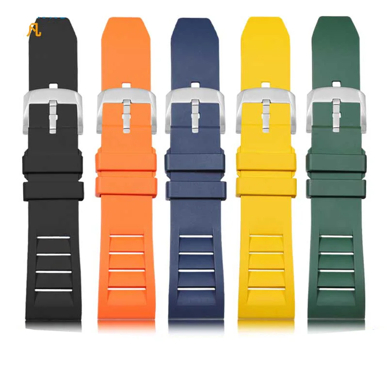 

Fluorine Rubber Watchband 20mm 22mm for mido breitling omega mido huawei watches band FKM dustproof sport strap Dopamine color