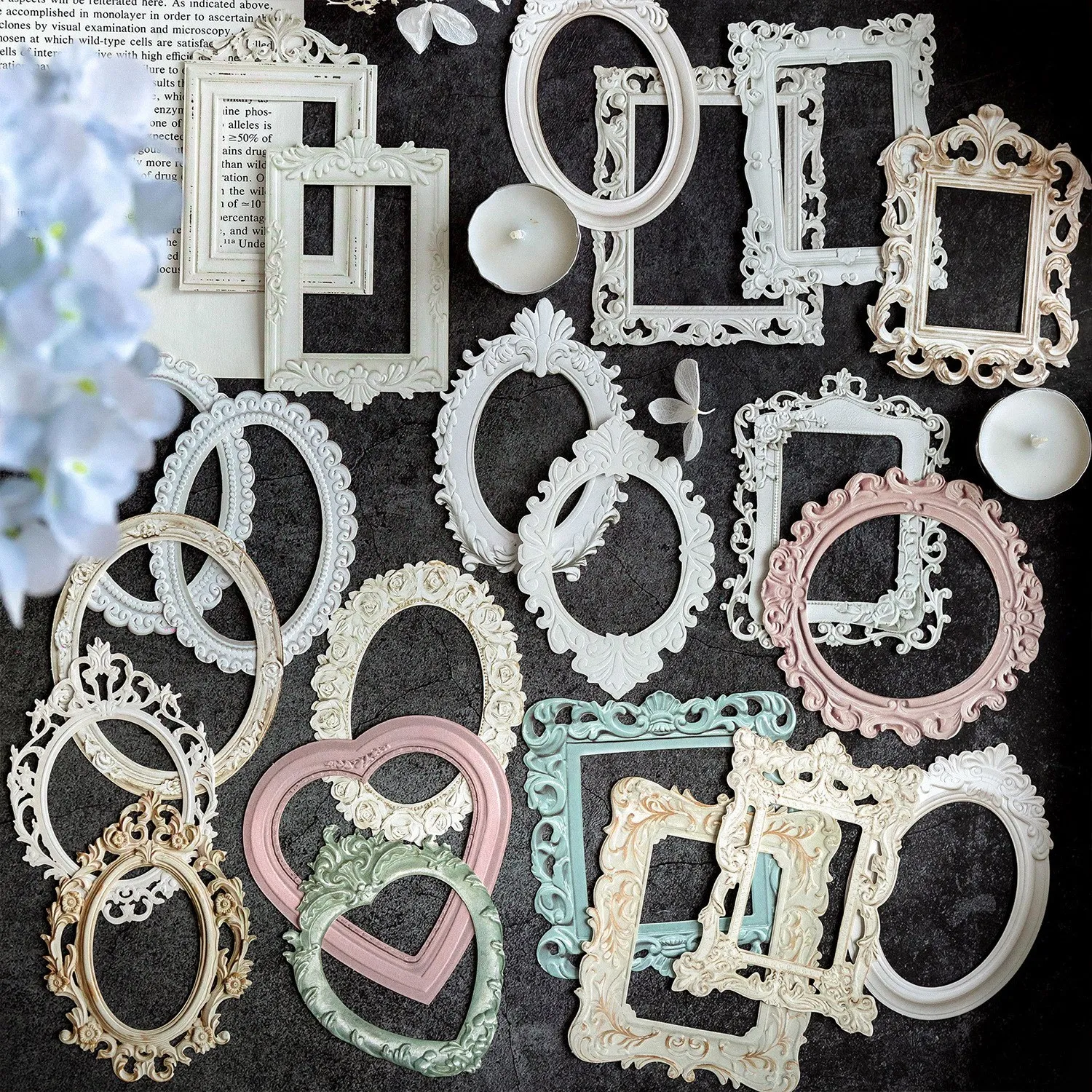 10 Pcs           Vintage Scrapbooking Paper Cutout Lace Journaling Decorative Paper For Art Craft Picture Frame