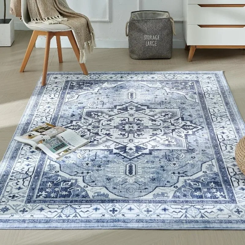 VIKAMA Böhmische einfache Möbelteppiche, Wohnzimmer, Schlafzimmer, Couchtisch, Fußmatten, waschbar, schmutzabweisend, Größe verfügbar