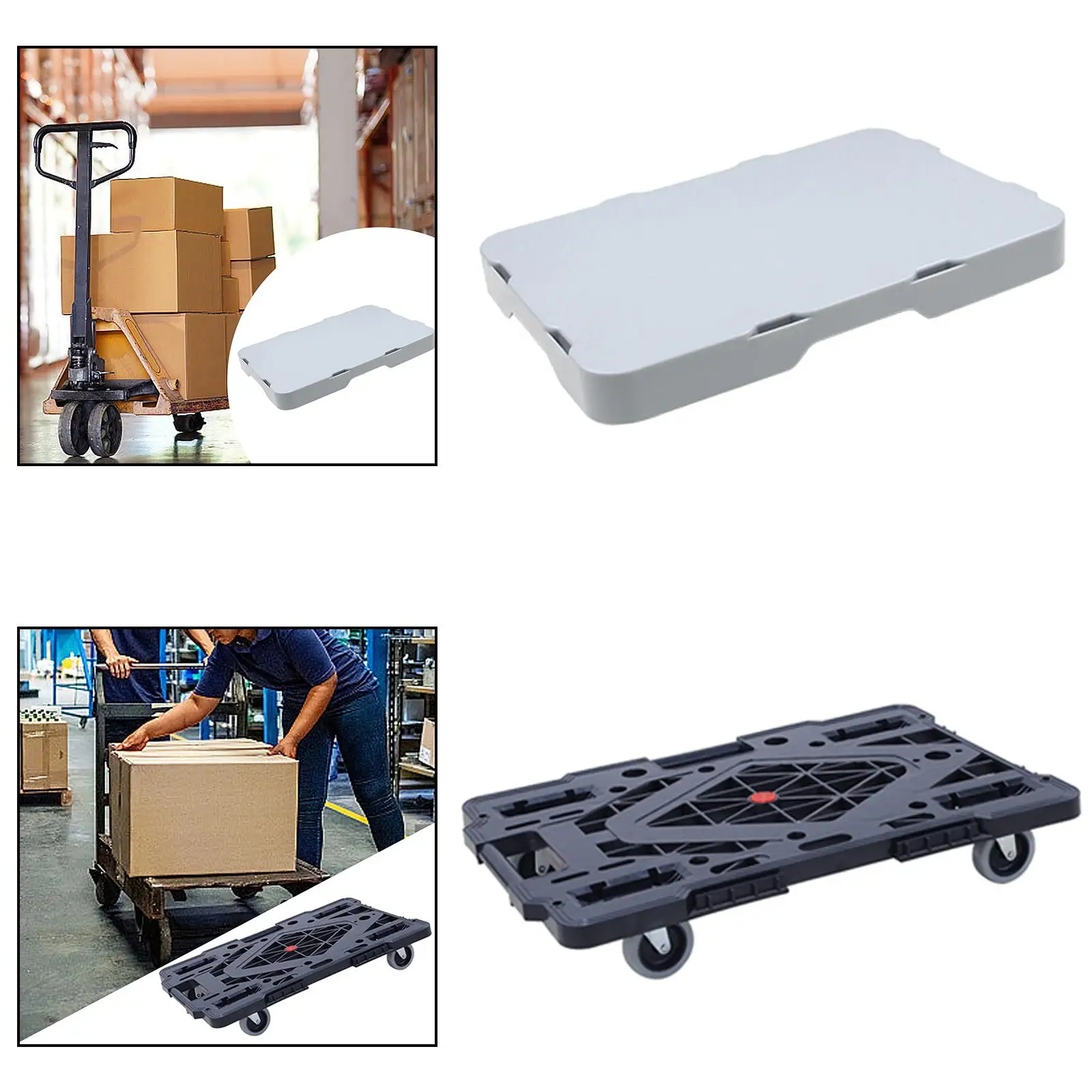 Furniture Dolly Handling Truck 360° Rubber Casters Anti Slip Furniture Mover Wheels Platform for Table Sofa Piano Box Camping