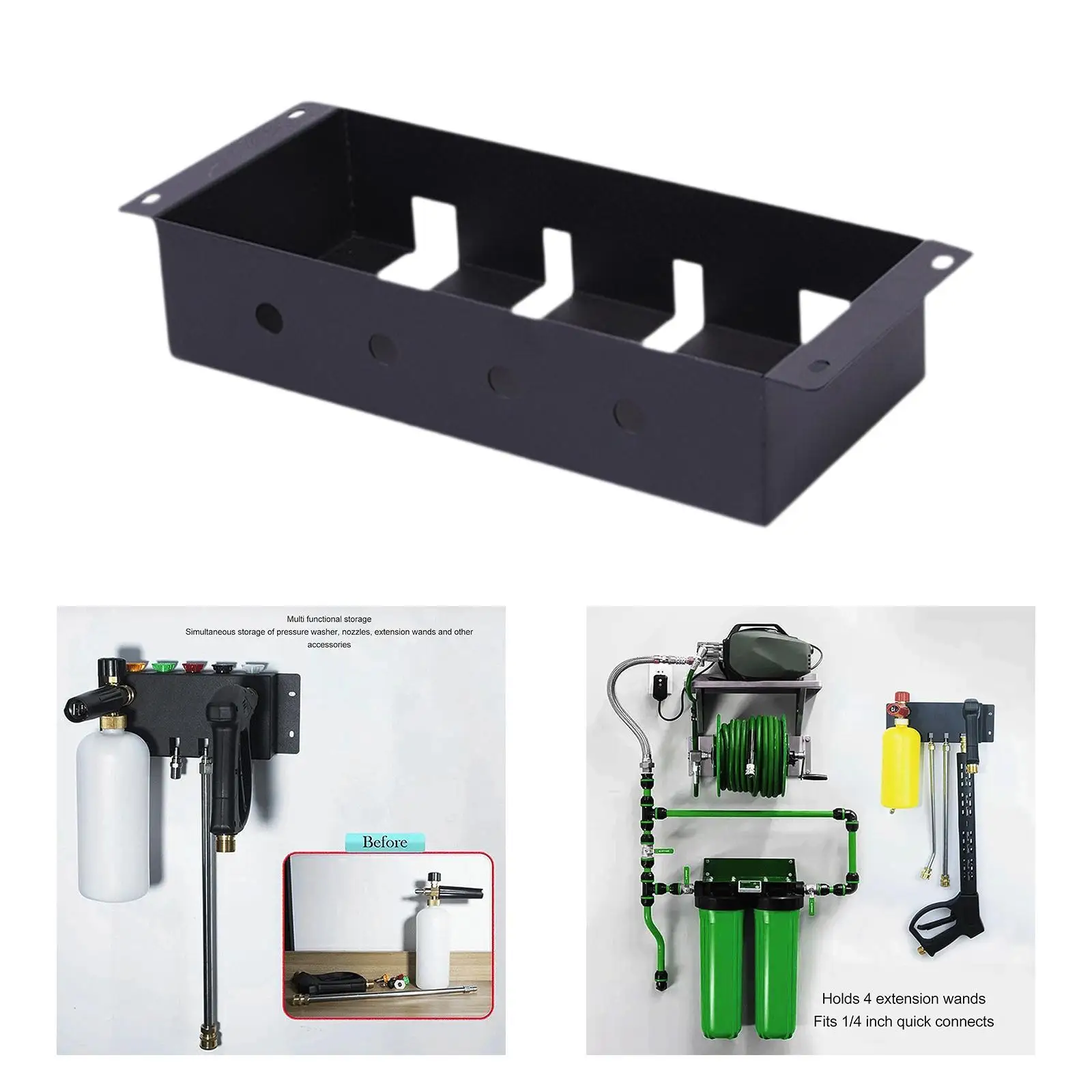 

Держатель распылителя для мойки высокого давления, настенный черный автомобильный косметический аксессуар для комплекта удлинителя палочки, наконечник сопла, энтузиасты своими руками