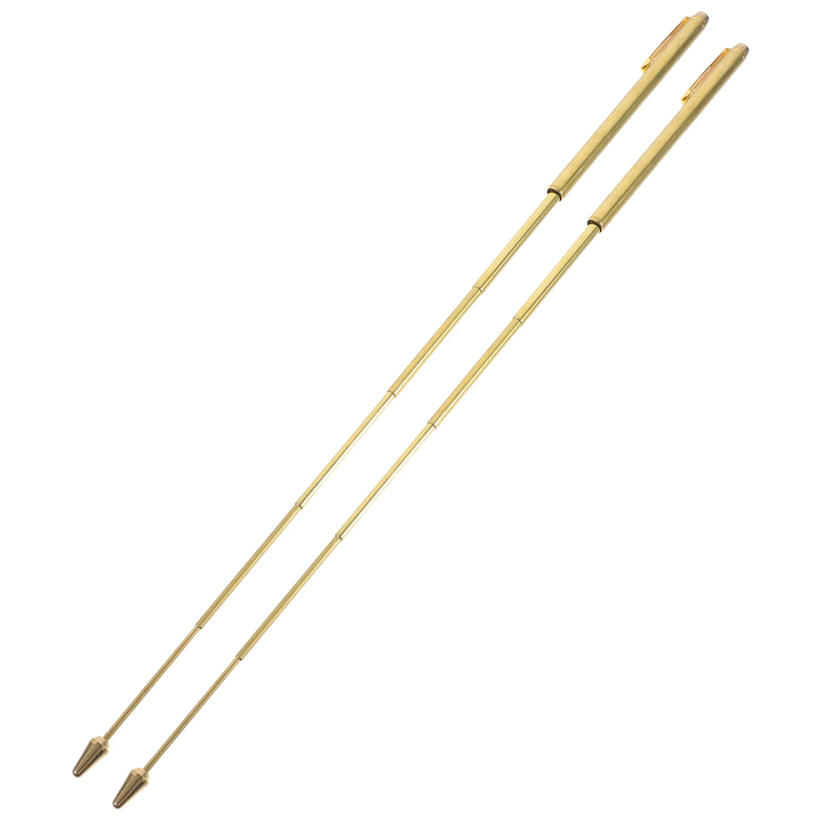 Hastes de radiestesia de latão, 2 peças, ferramentas de adivinhação para localização de objetos de metal de água, kit de radiestesia espiritual, instrumento de equipamento