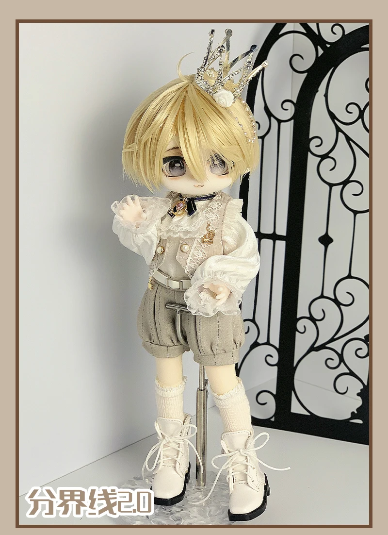 Ropa para muñecas BJD, pijamas del Principito, camisa, pantalones, pajarita, corona, tamaño 1/6, traje, accesorios para muñecos de peluche, juguete de Anime para niños