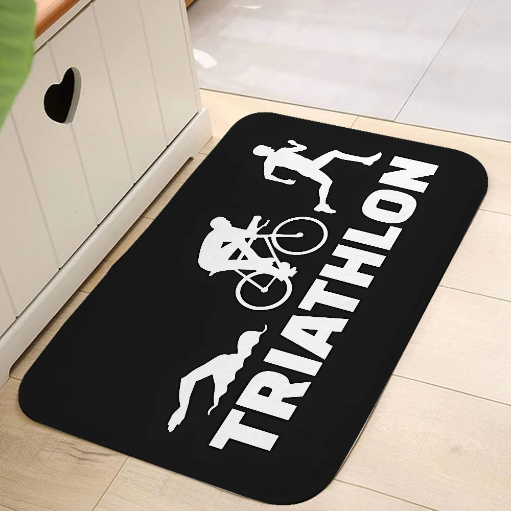 Triathlon Cute Room Decor Kitchen Carpet for Home Entrance Carpets Doormat Outdoor Rug Mat Bathroom Mats Customized Custom Foot