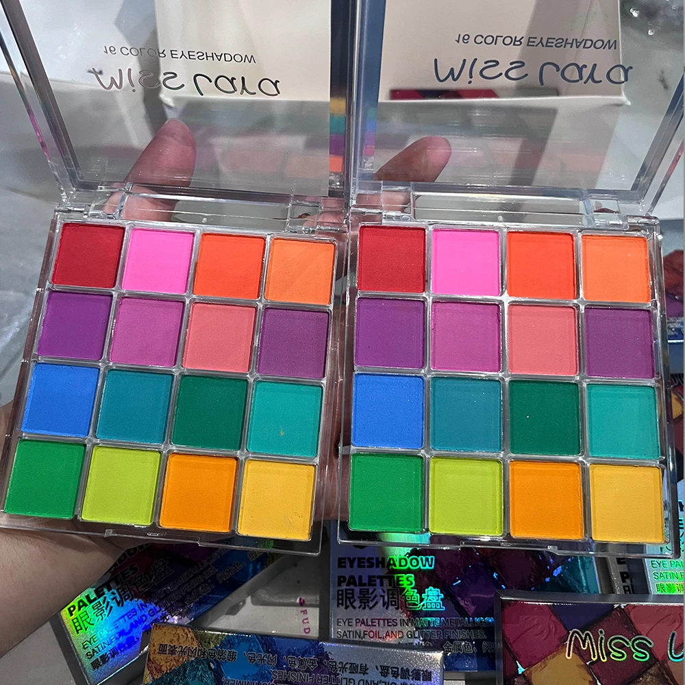 

16Grid Magic Solid Powder Eyeshadow Palette Shimmer Eye Shadow Pigment Ombre Dust Gradient Manicure Makeup DIY Decoration