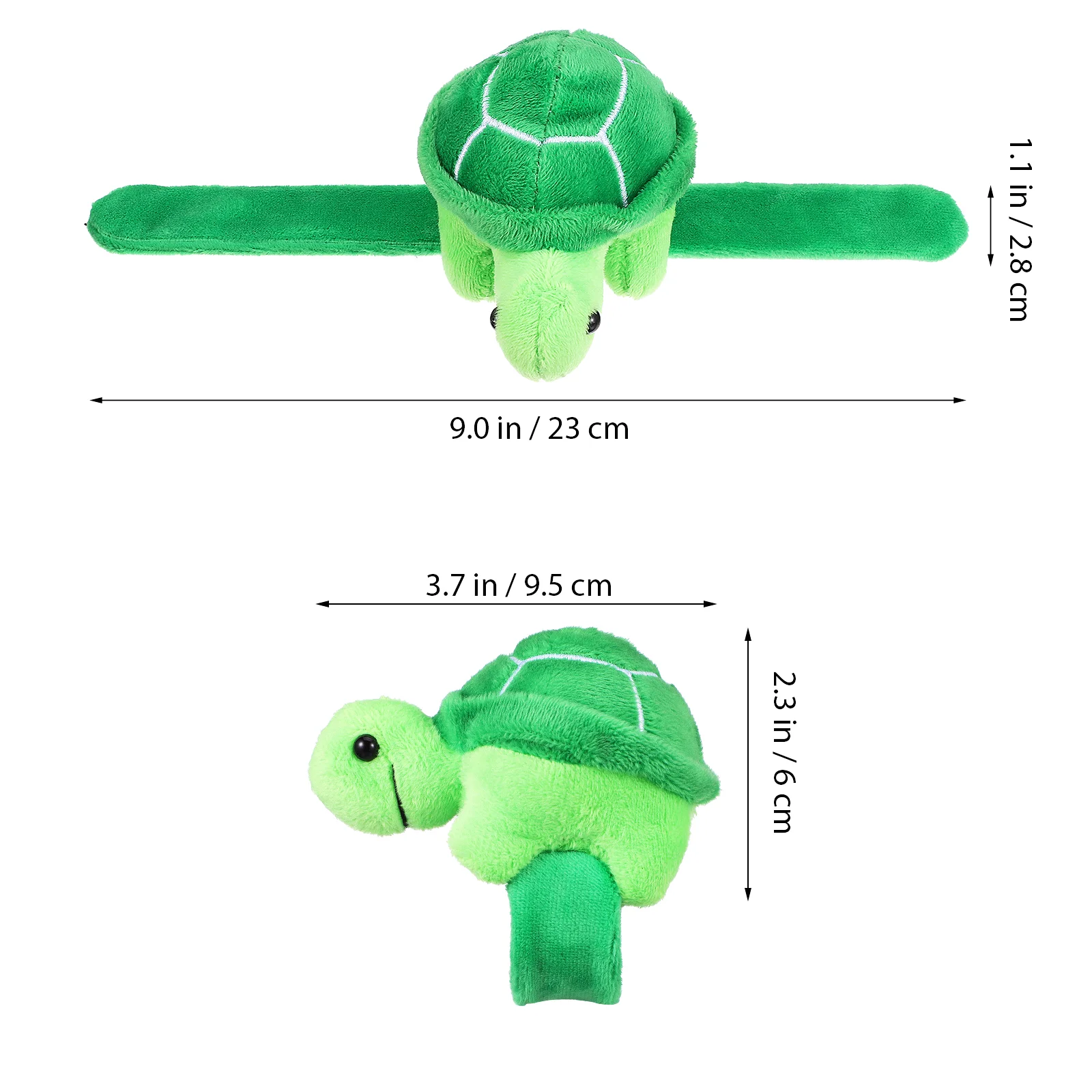 2 Pcs Toys Turtle Plush Snap Ring Wrist Band Party Favors Pp Cotton Patting Bunny