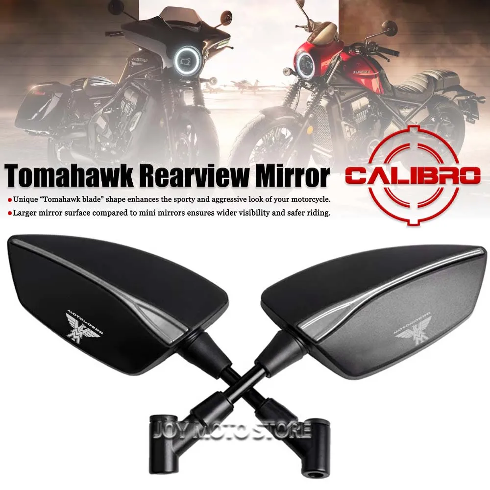 

Для Calibro 650 700 универсальные алюминиевые зеркала заднего вида Tomahawk с ЧПУ 8 мм 10 мм боковые зеркала для мотоцикла