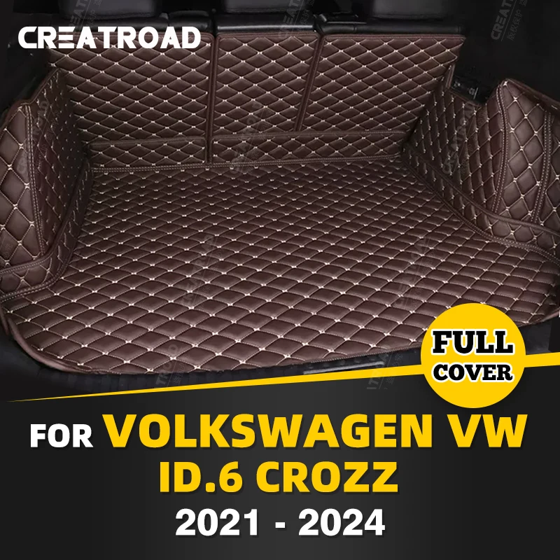 

Автоматический коврик в багажник с полным покрытием для VOLKSWAGEN VW ID.6 CROZZ 2021 2022 2023 2024, коврик для багажника автомобиля, аксессуары для защиты салона