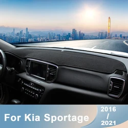 Kia Sportage 4 2016-2019 2020 2021用ダッシュボードカバーマット,ライトパッド,インストルメントプラットフォーム,デスク,カーペット用アクセサリー