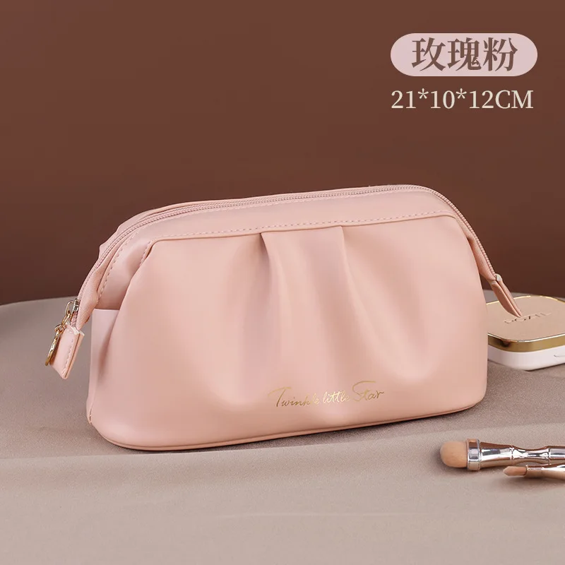 حقيبة مستحضرات تجميل مقاومة للماء بسعة كبيرة، ملمس ممتاز للسفر والاستخدام الخارجي، مريحة لحمل الحقيبة المحمولة أثناء التنقل