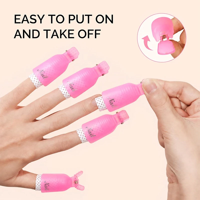 Neu: 10 Stück hochwertige UV-Gel-Nagellackentferner-Clips zum Einweichen für die Nagelkunst, zum Entfernen von Fingernagellack, Einweich-Clips – Detail 2