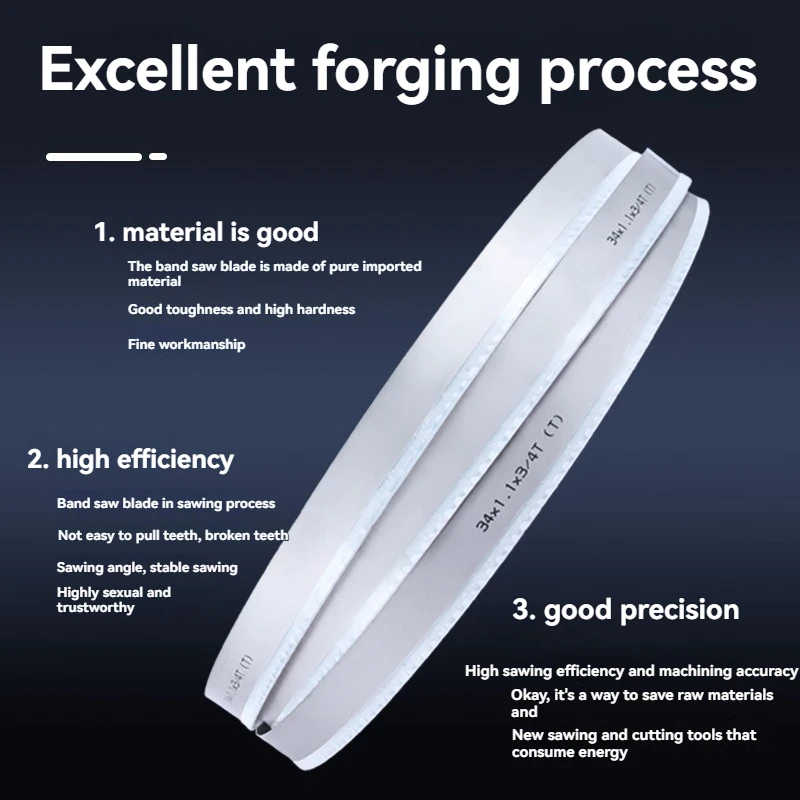 1 piece of band saw blade, bimetallic band saw blade, 27 wide * 3505mm, can be used for M5 cutting metal band saw special saw bl