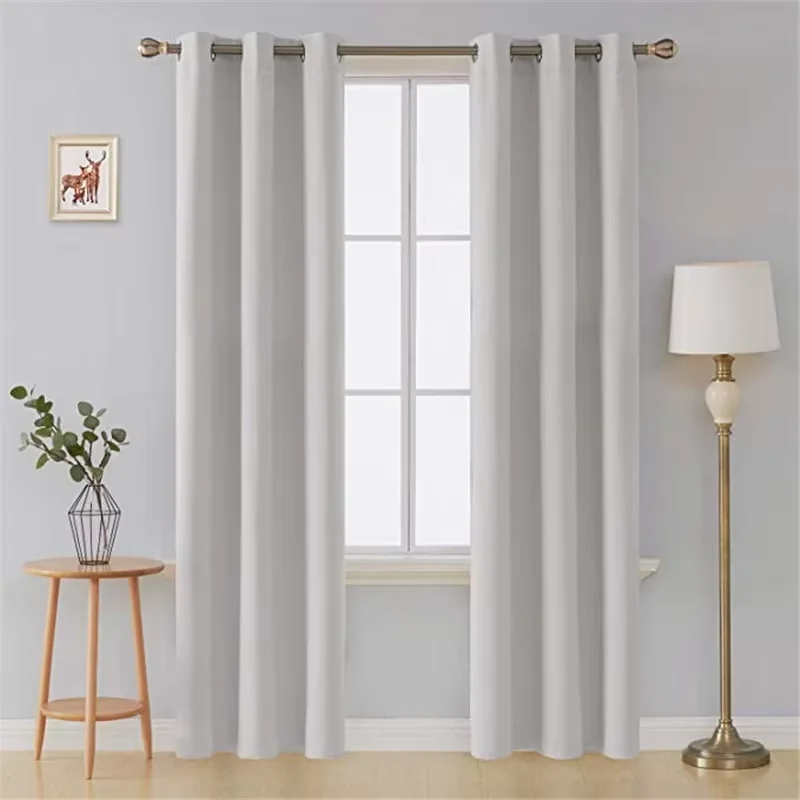 Factory Directly Sale Built-In Plain Polyester Blackout Sheer Curtains Vertical Blinds Customizable French Window