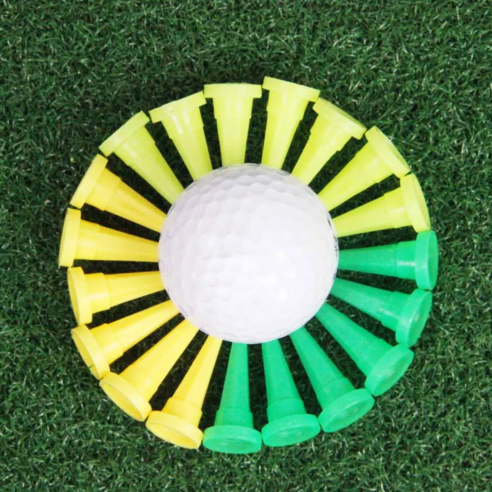 50Pcs/Set 36mm HDPE Plastic Golf Tee Tees Holder Replacement Driving Range Hitting Trainer Club Accessories Random Color