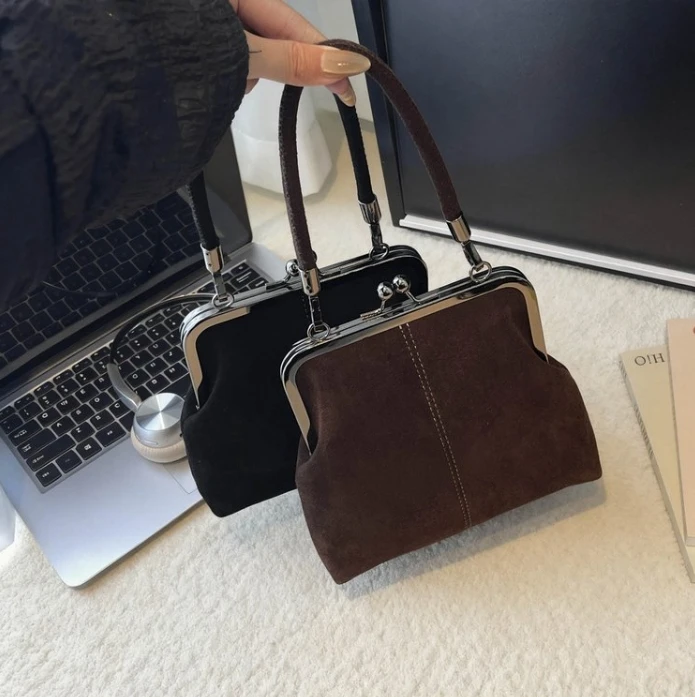 

Женская дорожная сумка в китайском стиле в стиле ретро, сумка через плечо с зажимом, британская минималистичная универсальная сумка-тоут