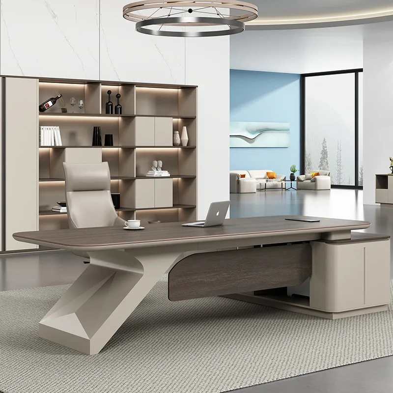 Painted computer boss desk simple modern president manager desk and chair combination large desk office wholesale