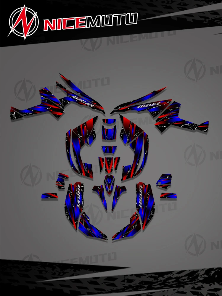 Zestaw naklejek i grafiki na motocykl Cam Am CAM-AM Renegade 500 800 1000, dekoracja, własny numer i nazwa — 2