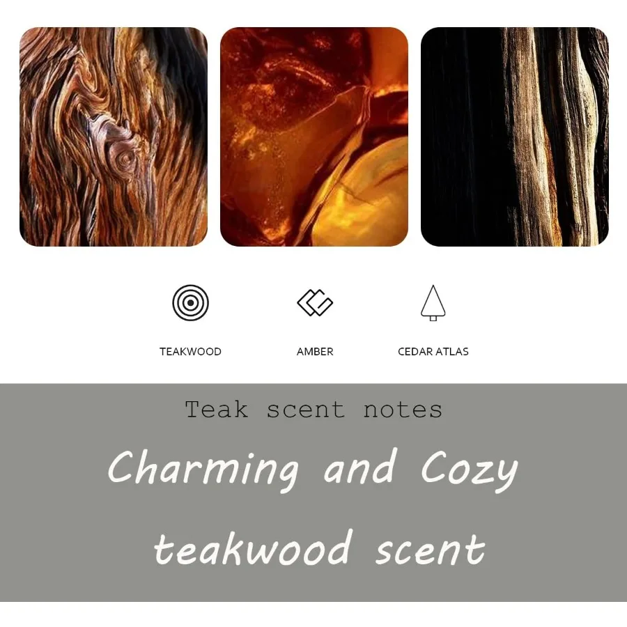 チーク材の芳香石スターターキット、車用サンバイザークリップ付き、車や家庭での消臭とフレッシュな香りの拡散に