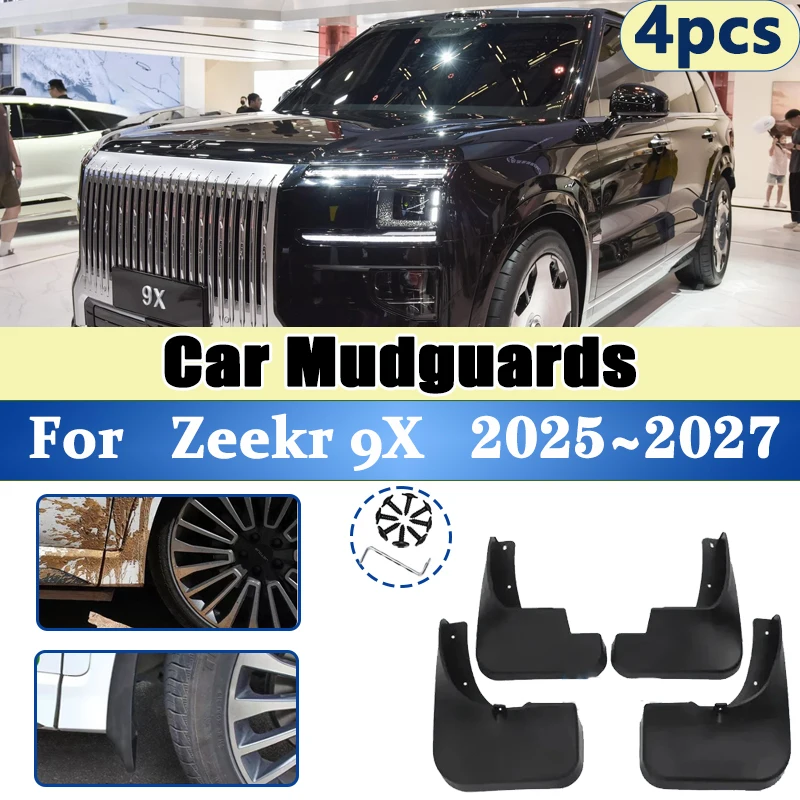 

For Zeekr 9X Accessories EX1H 2025 2026 2027 Car Anti-scratch Mud Flap Mudguards Splash Guard Front Rear Fender Car Accessories