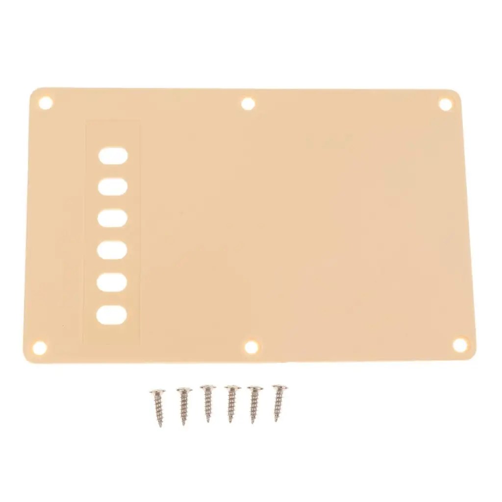 ABS Plastic Guitar Backplate 6 Hole Cavity Cover Parts Accessory for Standard Precision Jazz Bass view 6