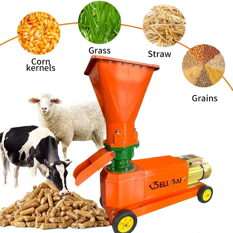 Farming equipment for animal feed chicken poultry fish feed pellet making machine animal food mixer pelletizer 150kg/h