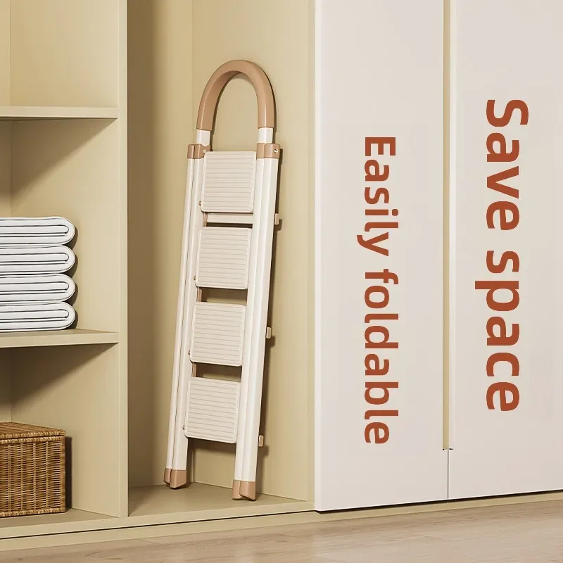 Multi Purpose Household Folding Step Ladder with Thick Non Slip Rungs 4 5 Steps Heavy Duty Height Extension Ladder Foldable