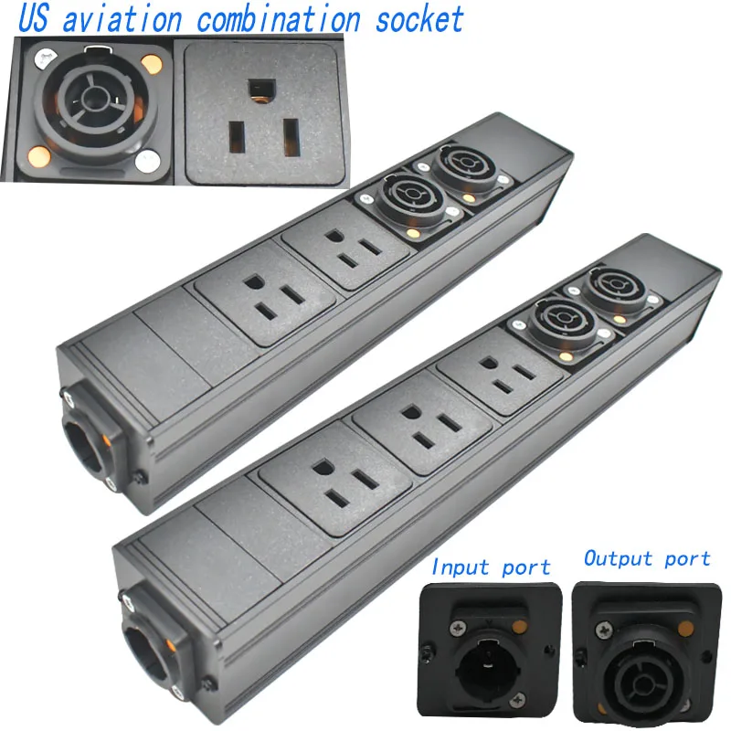 

PDU power strip network cabinet rack 1-13AC US aviation combination socket aviation plug without extension cable