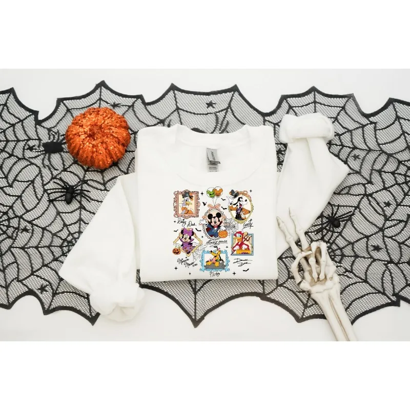 เสื้อฮู้ดดี้ลายดิสนีย์ มิกกี้และฟลานเดอร์ส สำหรับผู้หญิง ฤดูใบไม้ร่วงและฤดูหนาว รุ่นใหม่ เสื้อฮู้ดดี้ลำลองแฟชั่นสตรีทสำหรับผู้ชายและผู้หญิง