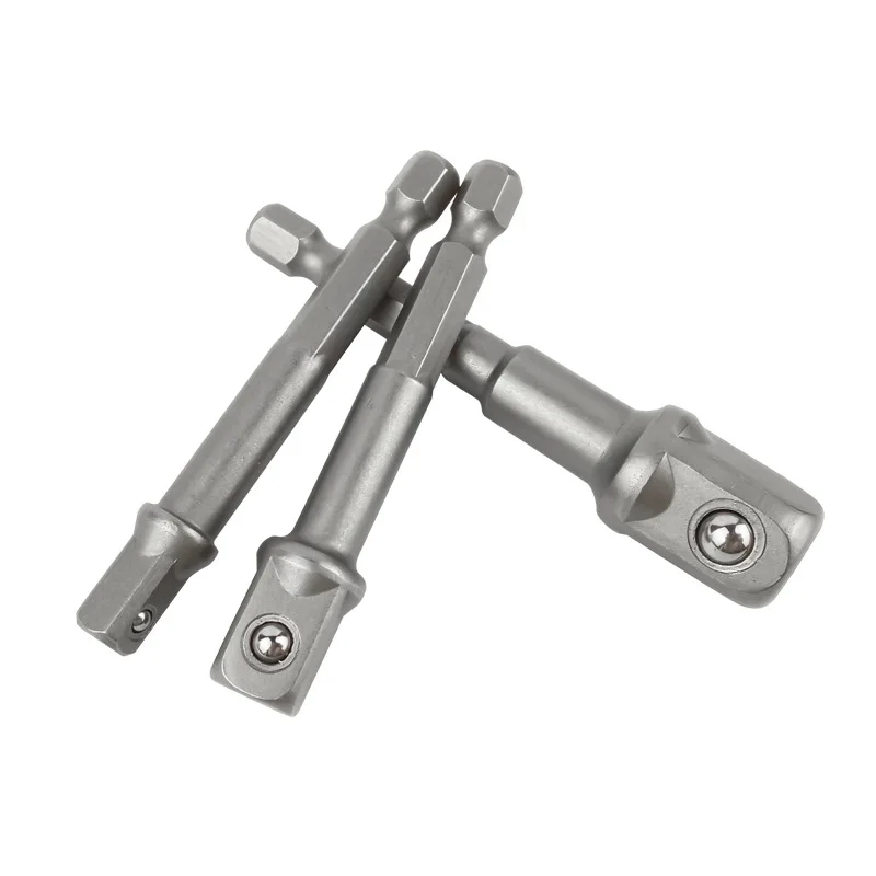 Hexagonal Handle To Square Joint Socket Connection Rod Electric Wrench Socket Head Connection Conversion Rod Hand Drill Joint