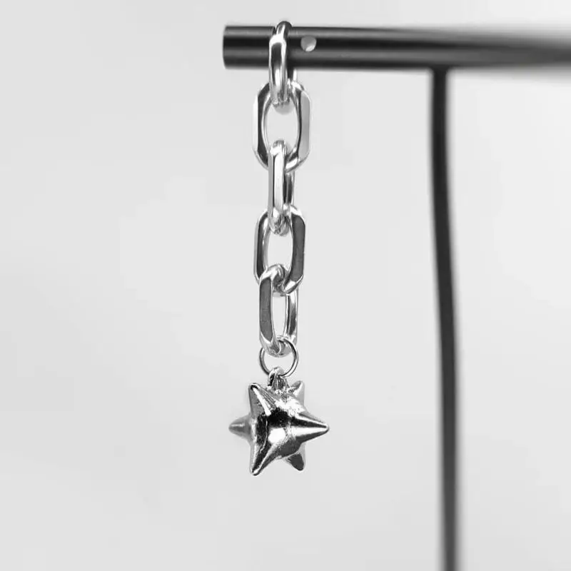 Dangle Spike Ball Flail Earrings Gothic Chain Earrings Punk Statement Charm Earrings