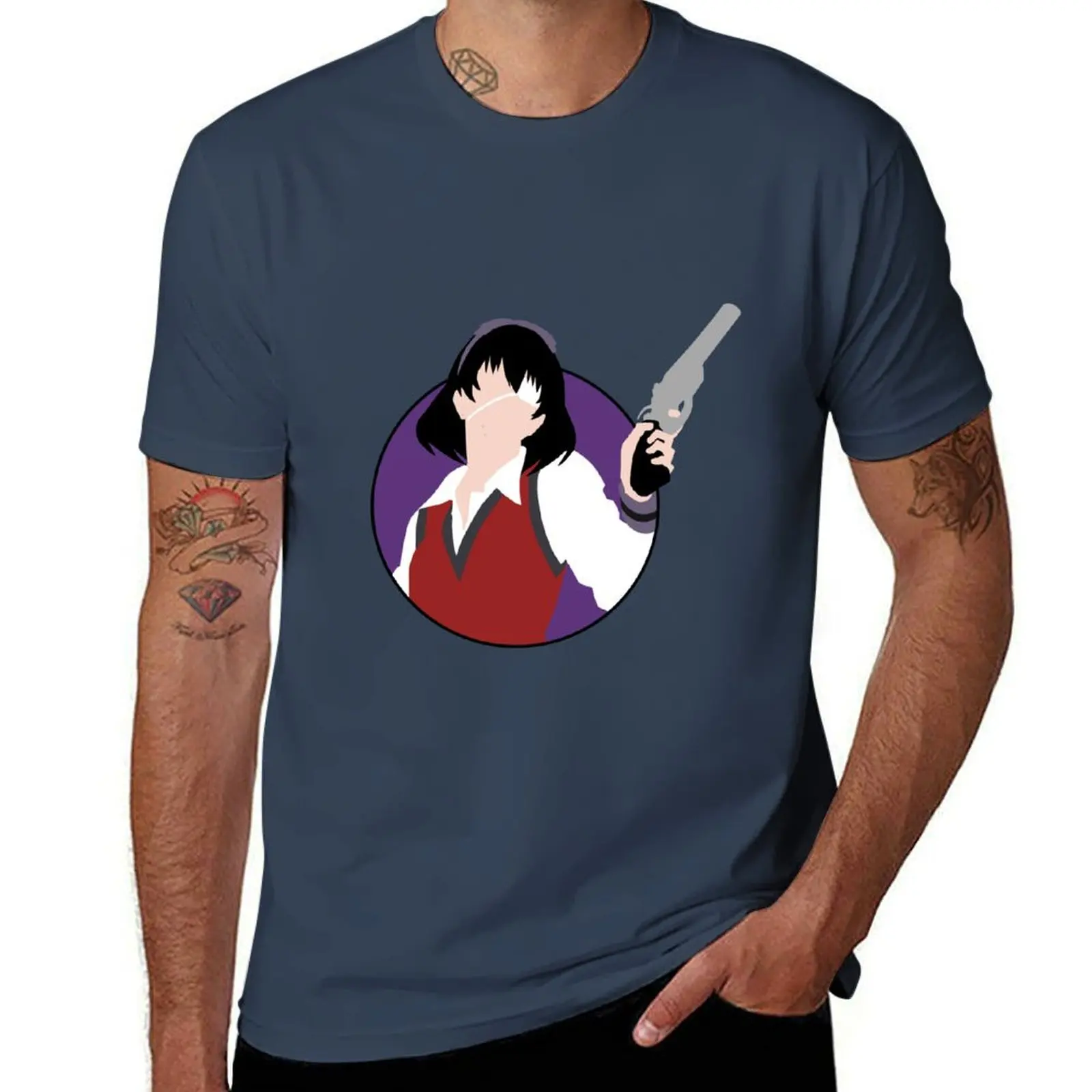 

Midari Ikishima T-Shirt anime tshirt black cotton t-shirt plain for man package man t shirts cotton T-Shirt