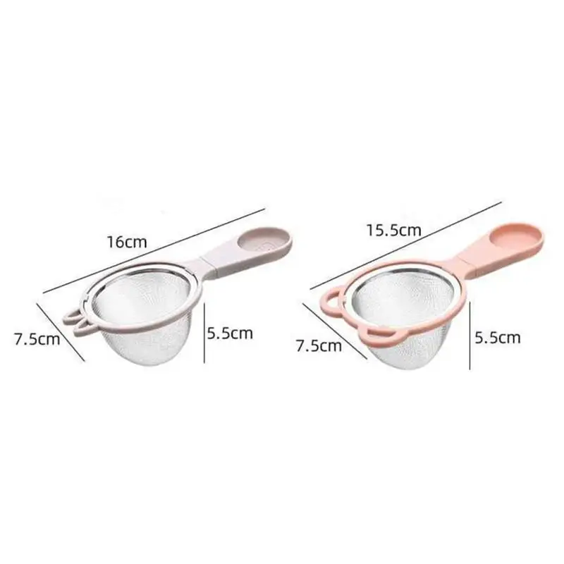 Mini Fine Mesh Sieve Tea Strainers Coffee Flour Kitchen Filter Stainless Steel Fine Matcha Strainer With Binaural 7.5cm Diameter
