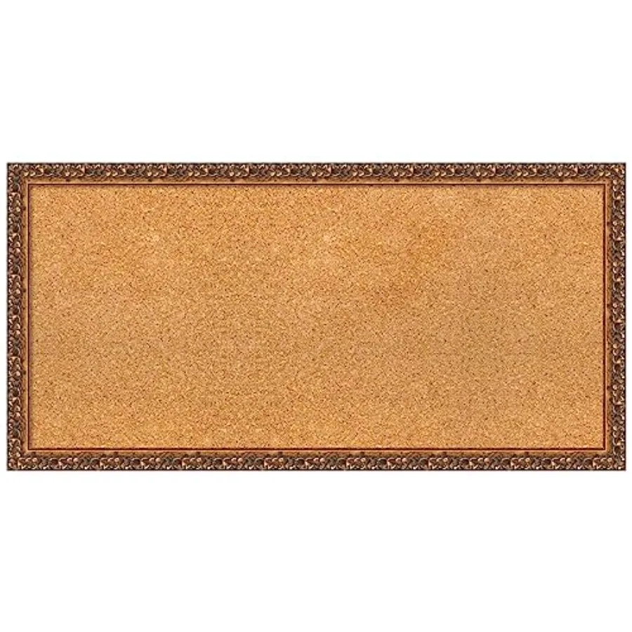 Natural Cork Board for Wall 16x32 Vision Board with Bronze Frame Medium Corkboard Office Decor for Home Organization Traditiona