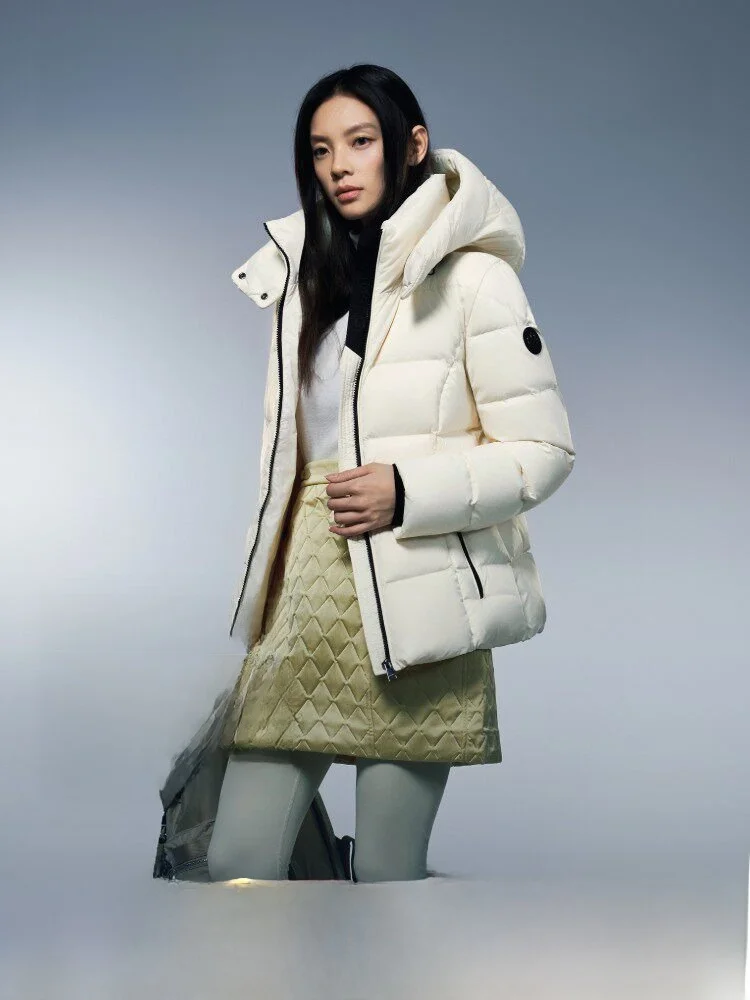 

Bosideng Winter ort Women's down Jaet 90% Goose down Filling Warm Slimming Waist Sli Ci Casual Thiened Zipper