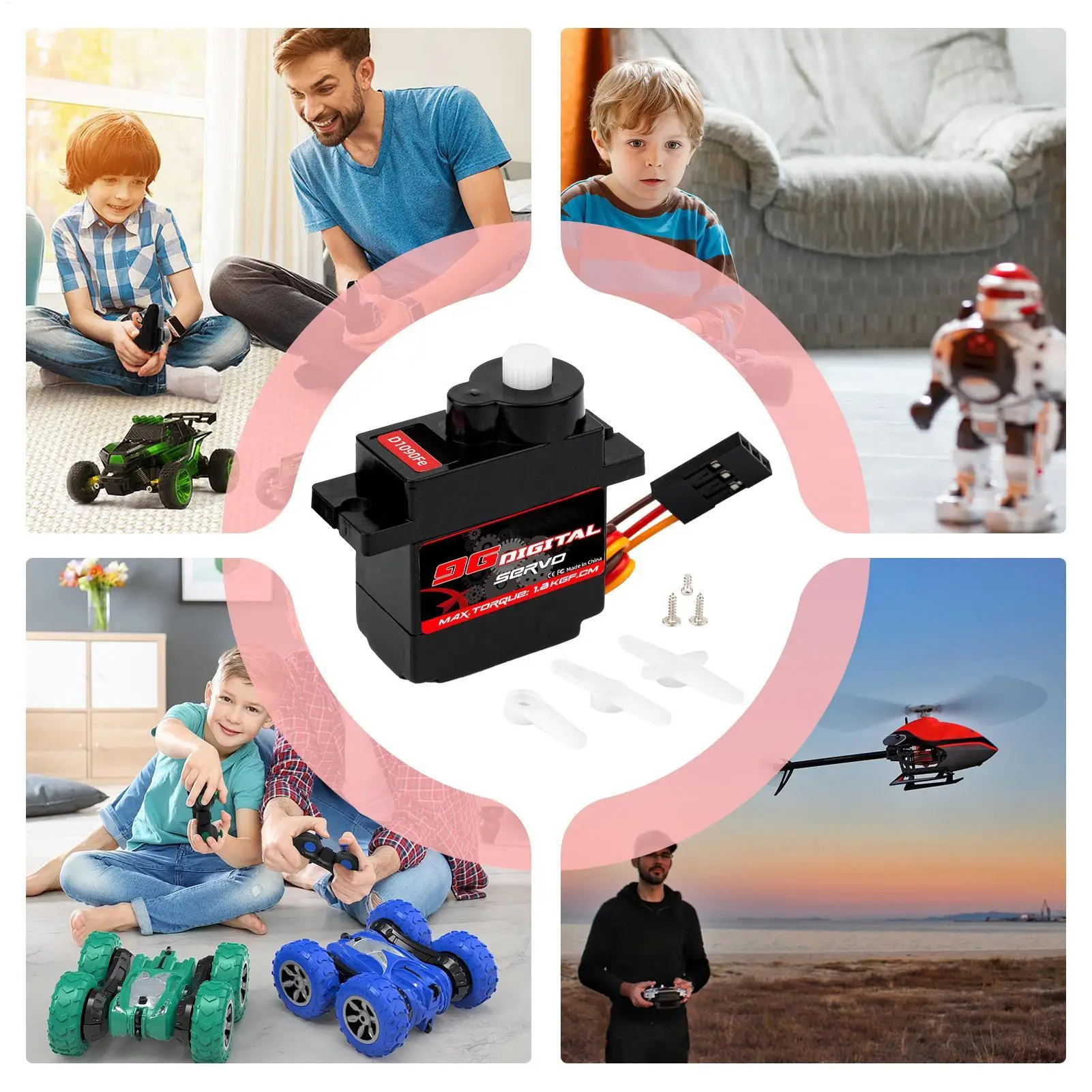 Digital Servo For RC Car RC Toy Digital Servo Motor 1.4Kg Control Angle 180 Degree Low Noise Robotics Accessory For Beginners