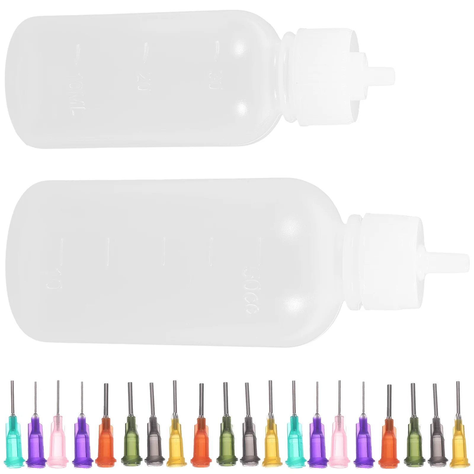 Needle Bottle Clay Soft Pottery Making Precision Applicator Glaze Squeeze Glazing Tool (4 Bottles + 40 Needles) for Tip