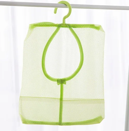 Multiuse Hanging Storage Bags Clothespin Mesh Bag Organizer with Hook for Bath Swimming Kids Toys Storage Baskets