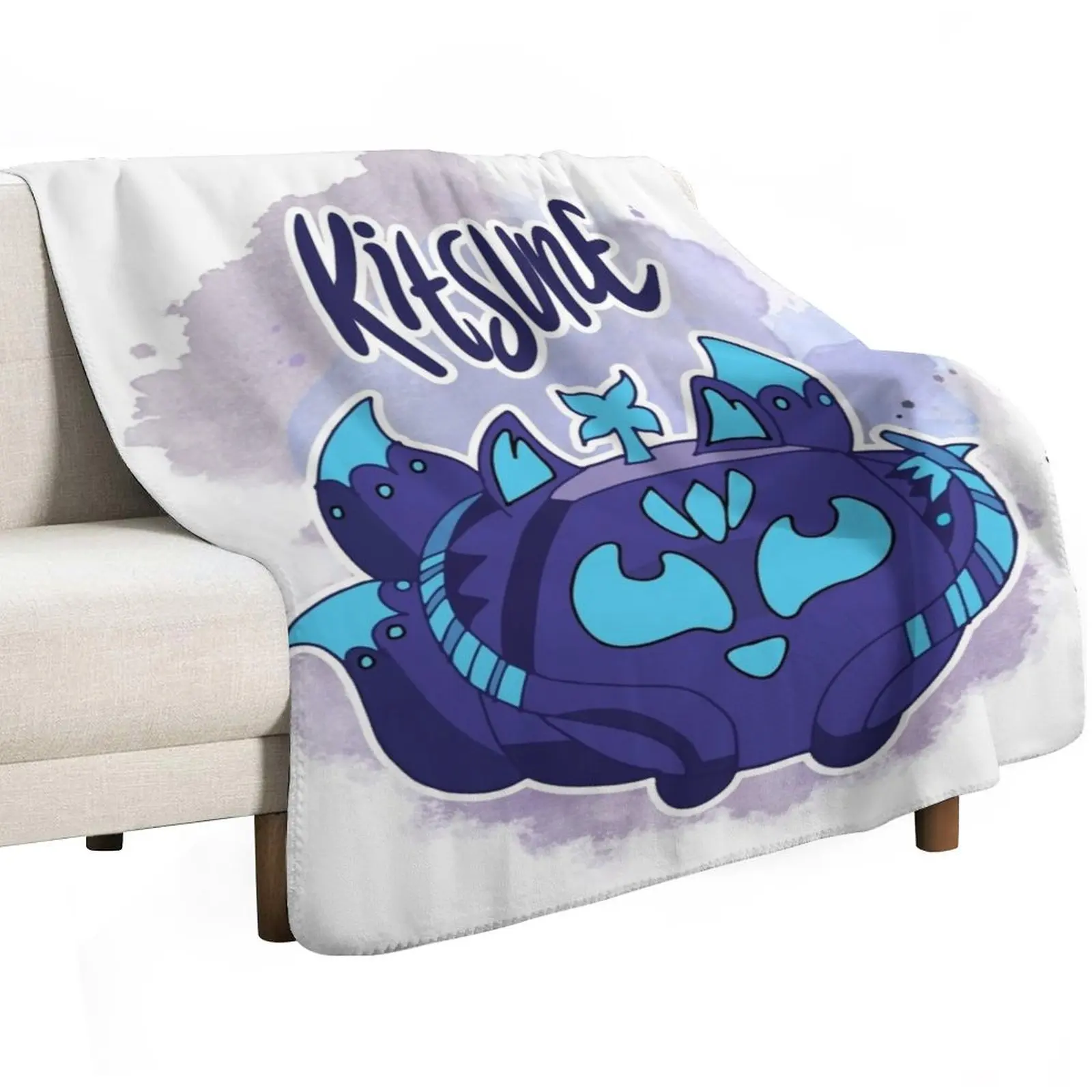 Kitsune - Blox Fruits Throw Blanket Thermals For Travel Extra Large Throw Retros Plaid Comforter Soft Beds Blankets