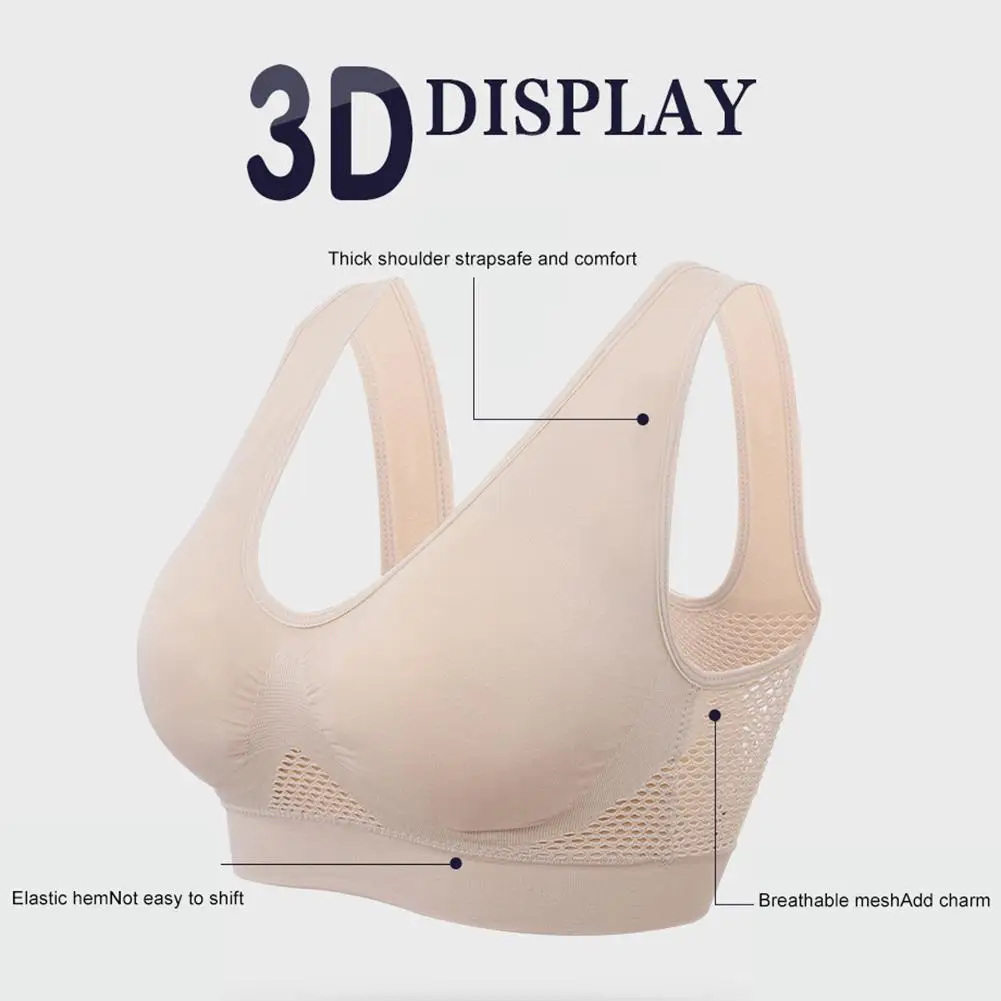 Seamless Women Yoga Vest Bra with Chest Pad Wire Free Solid Color Sports Bra for Gym Yoga Clothing image 2