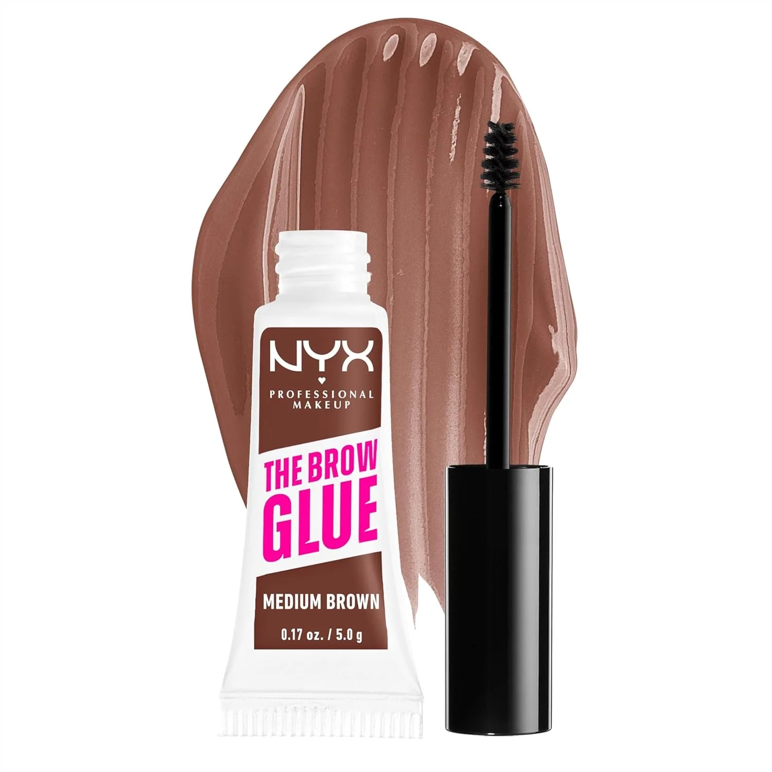 

Extreme Hold Tinted Eyebrow Gel, The Brow Glue - Medium Brown 16Hr Non Sticky