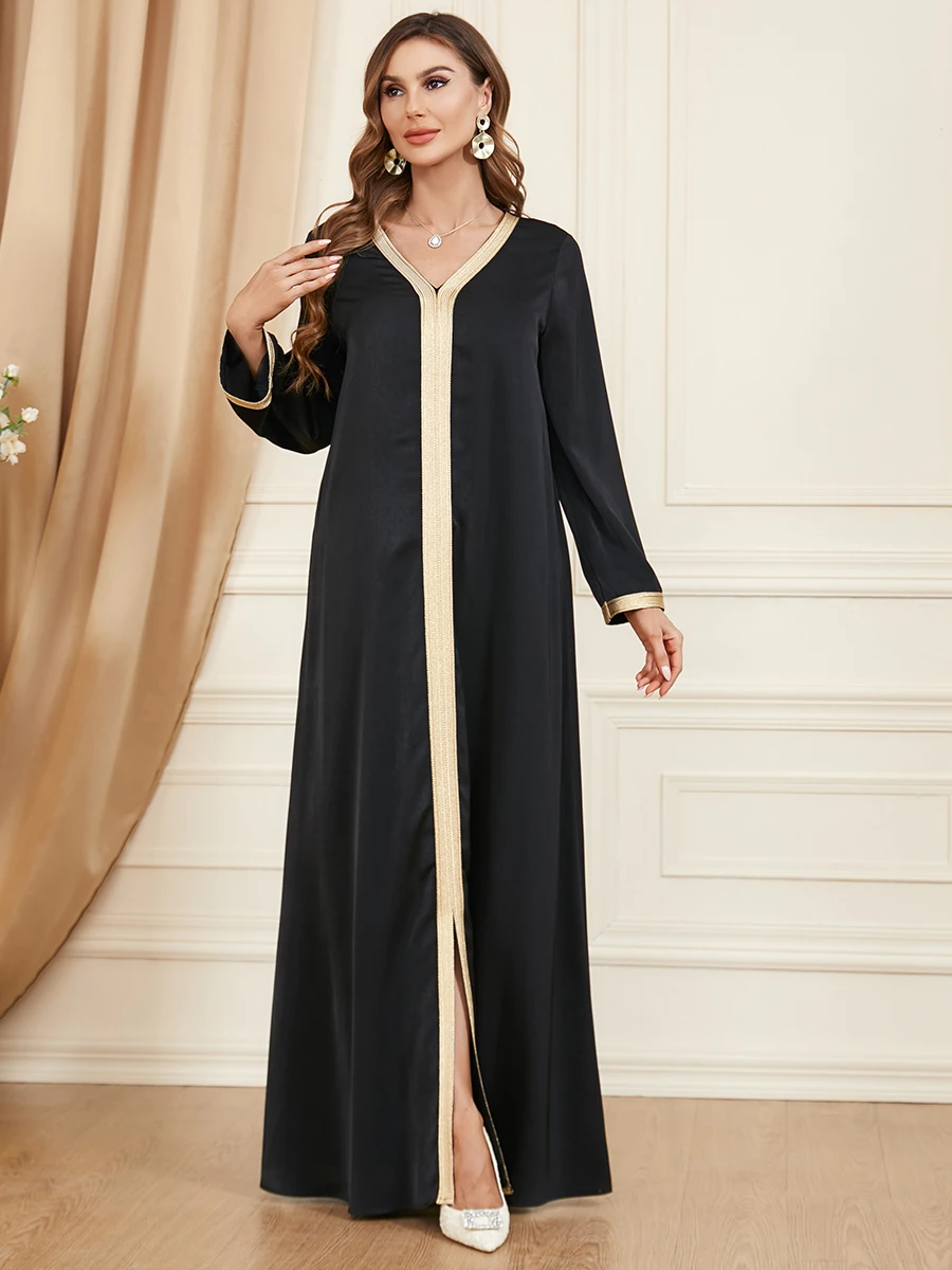 Muslim Dress2024 New Chiffon Gilt Two-piece Set Elegant Fashio