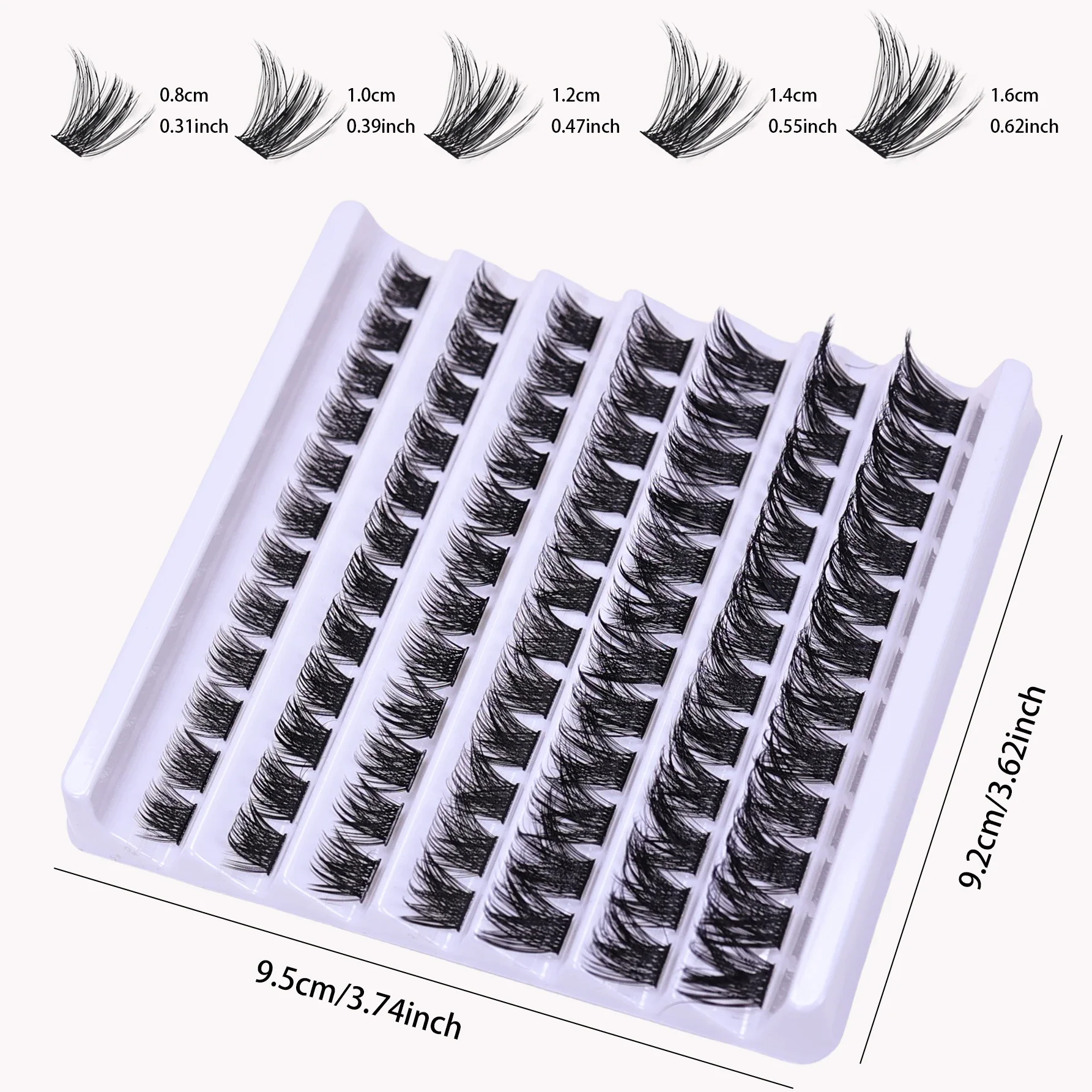 Lash Clusters 84pcs Cluster Lashes 8-16mm Wispy Individual eyelashes  Natural Look Lashes D Curl Fluffy Cluster Lash DIY Eyelash