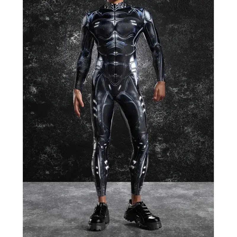 Body pour hommes, impression Cyber 3D, lignes irrégulières, combinaison Steampunk, Costume de Cosplay d'halloween, Catsuit, fête de carnaval, nouvelle collection 2025 ★ ★