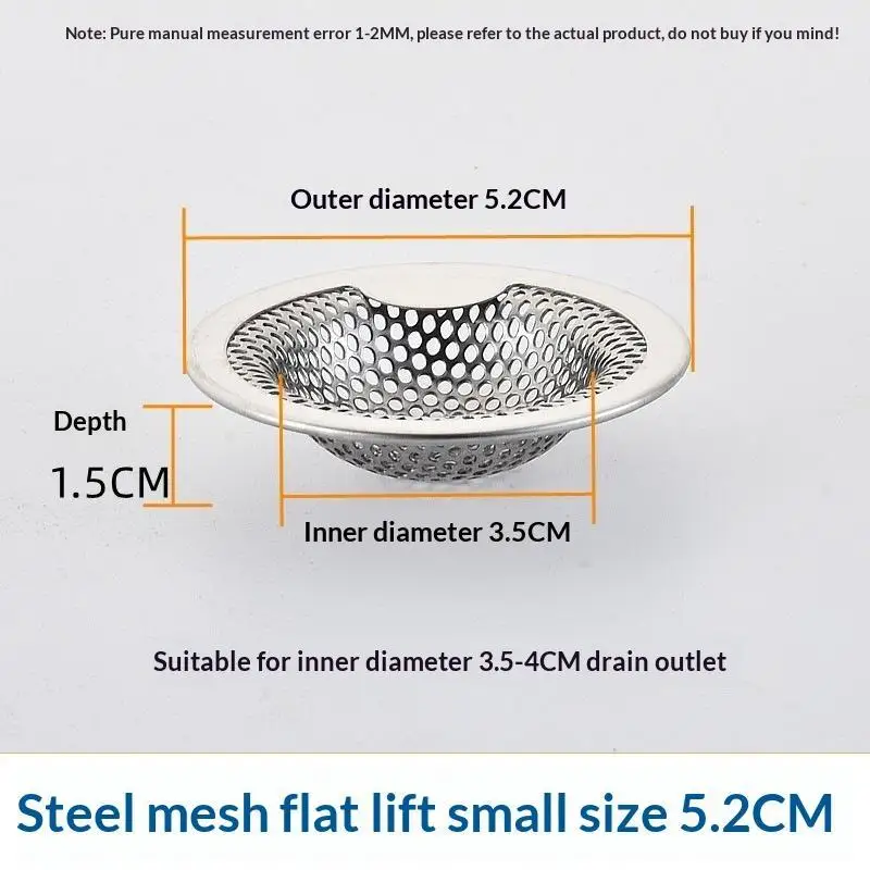 Stainless Steel Sink Drain Strainers With Durable Fine Mesh Perfect For Catching Food Scraps Preventing Clogging Kitchen Tool