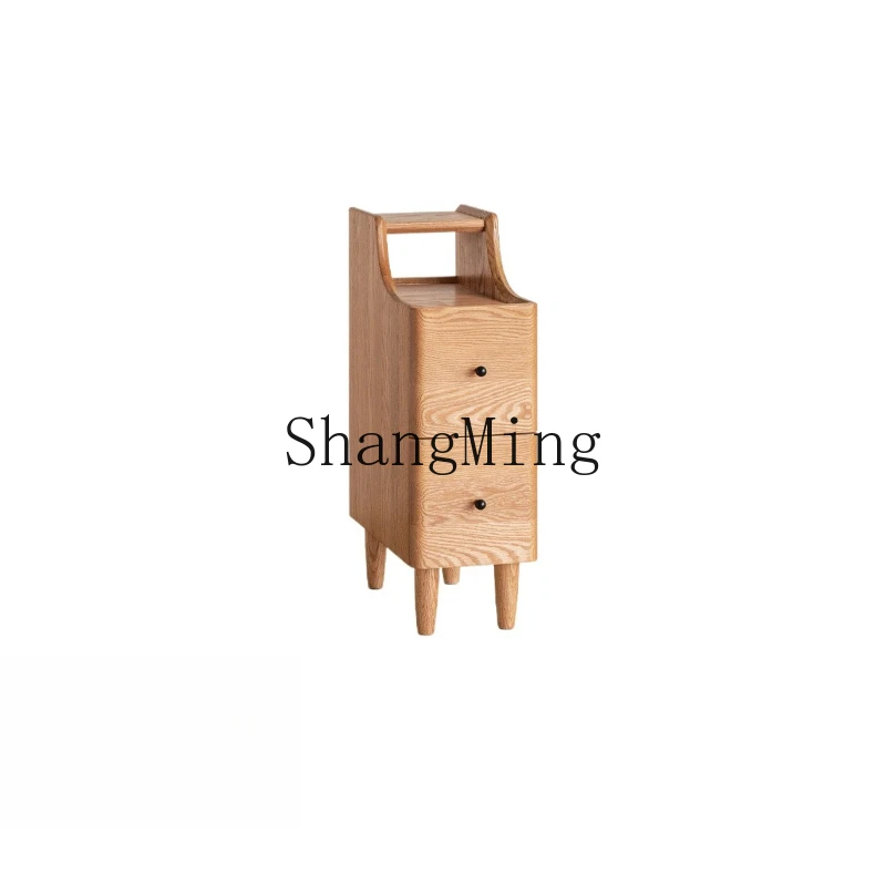 

ZYY solid wood bedside table, bedroom crevice storage cabinet, modern simple home storage cabinet