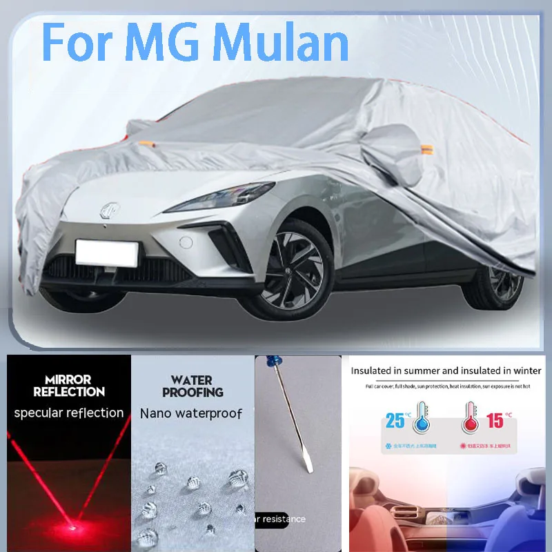 

For MG Mulan Full Car cover with UV protection and Winter Insulation roles,Rainproof,Snowproof Ati-frost properties.